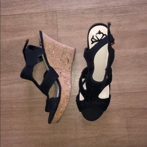 Black wedges size 8